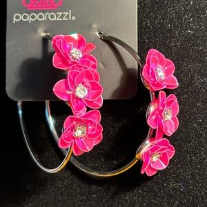 NWT Large Silver Hoop Earrings